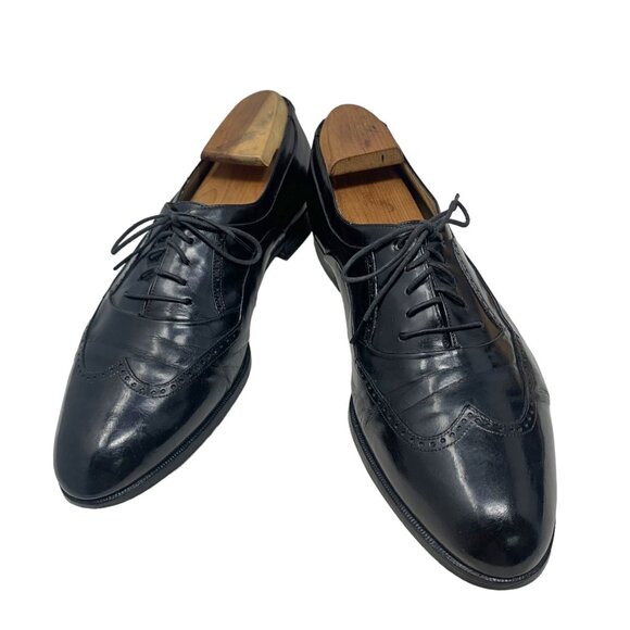 Bally Marcel Black Leather Wingtip Blind Brogue‎ Oxford - Picture 11 of 13